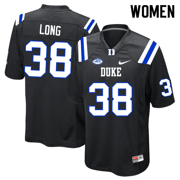 Women #38 Dominique Long Duke Blue Devils College Football Jerseys Sale-Black - Click Image to Close